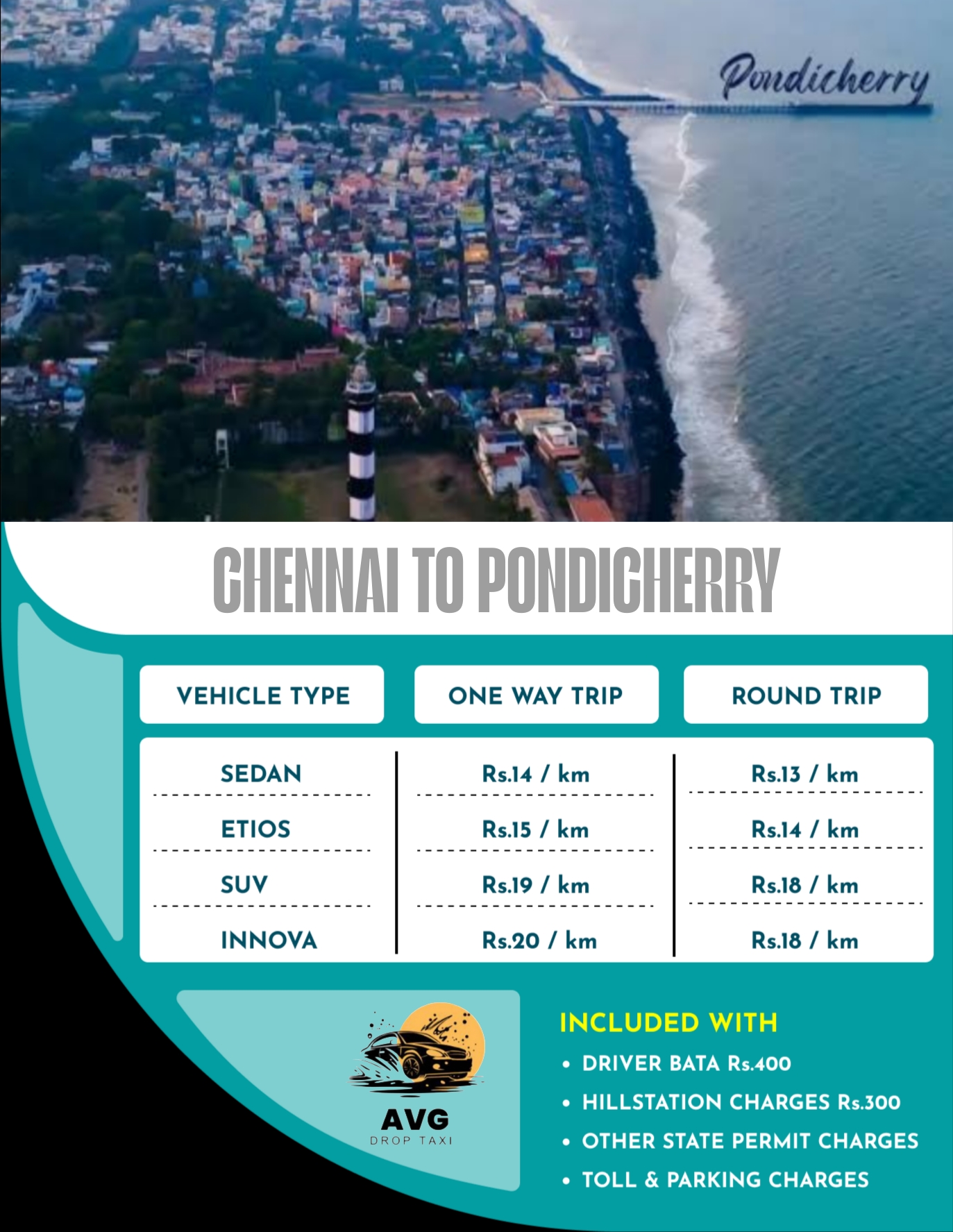 Chennai to Pondicherry