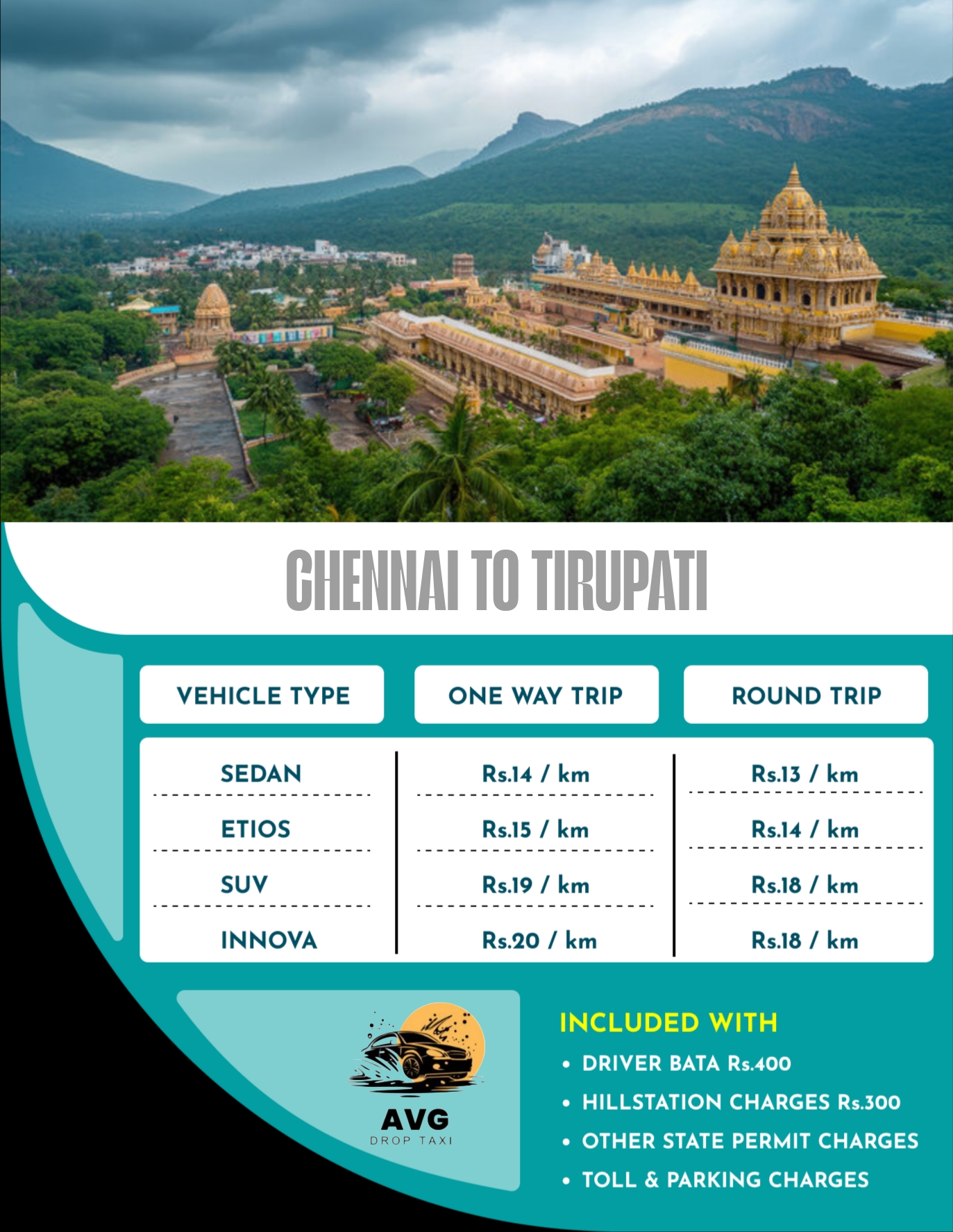Chennai to Tirupati