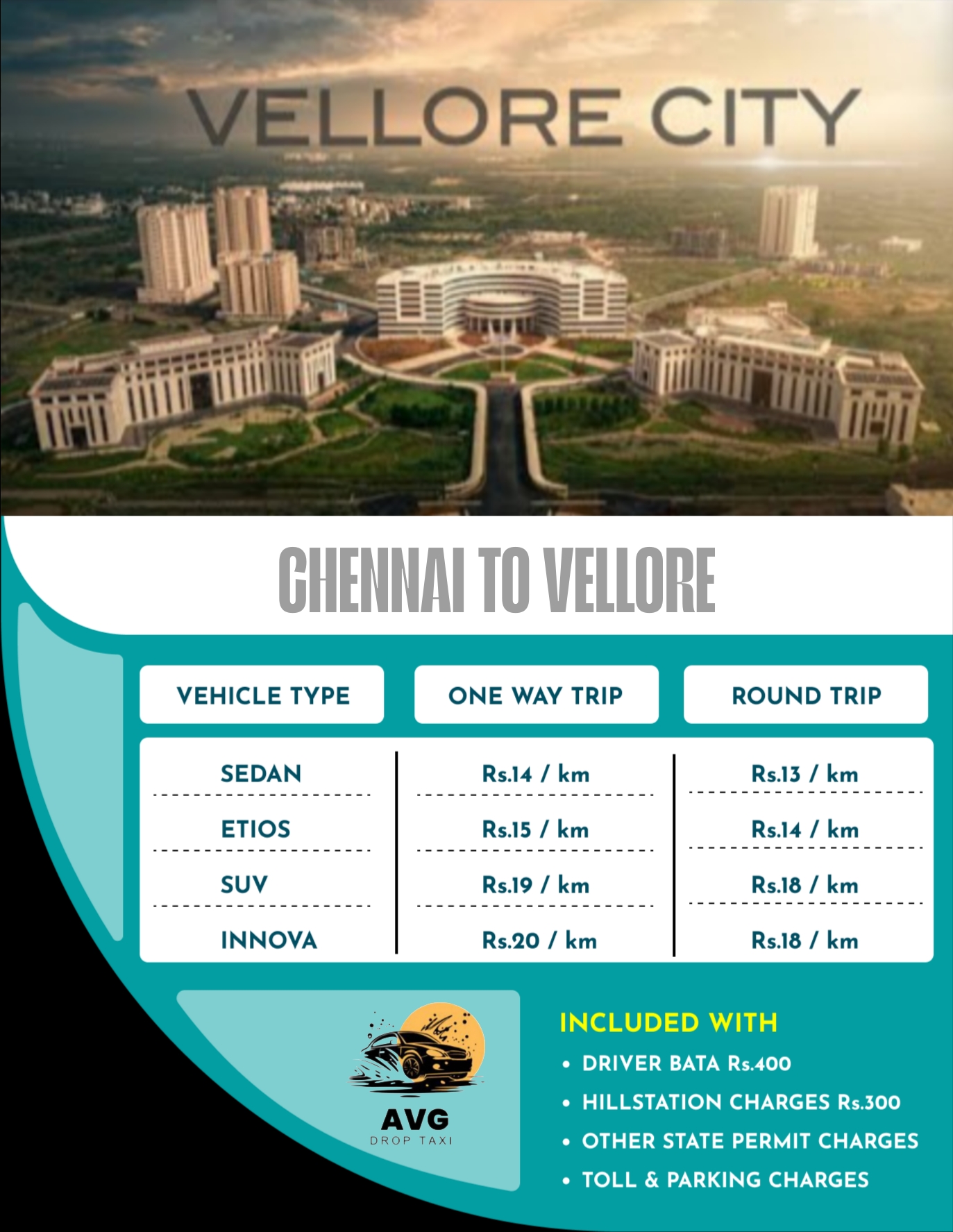 Chennai to Vellore